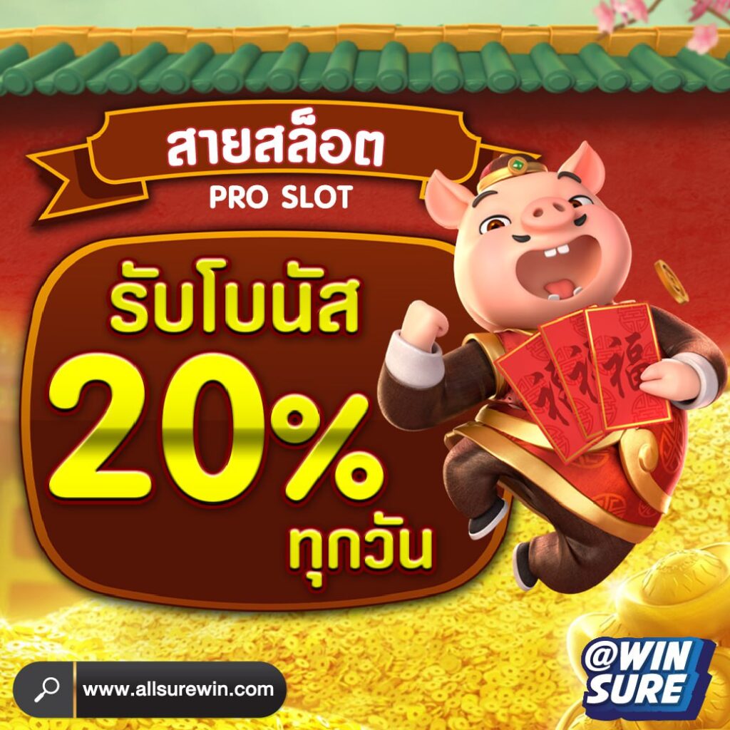 รับโบนัสฟรี 20% ทุกวัน!! - AllSureNews